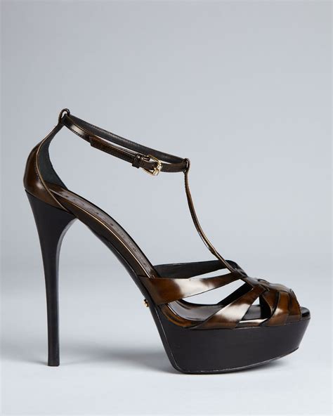 Burberry peep high heel sandals